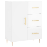 Credenza 69,5x34x90 cm in Legno Multistrato Bianco Lucido