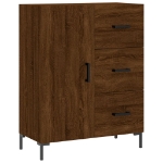 Credenza Rovere Marrone 69,5x34x90 cm in Legno Multistrato