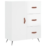 Credenza 69,5x34x90 cm in Legno Multistrato Bianco Lucido