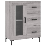 Credenza Grigio Sonoma 69,5x34x90 cm in Legno Multistrato