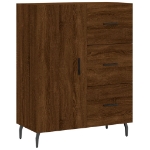 Credenza Rovere Marrone 69,5x34x90 cm in Legno Multistrato