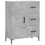 Credenza Grigio Cemento 69,5x34x90 cm in Legno Multistrato