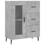 Credenza Grigio Cemento 69,5x34x90 cm in Legno Multistrato