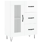 Credenza 69,5x34x90 cm in Legno Multistrato Bianco Lucido