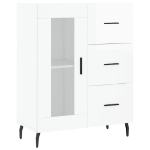 Credenza 69,5x34x90 cm in Legno Multistrato Bianco Lucido