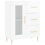 Credenza 69,5x34x90 cm in Legno Multistrato Bianco Lucido