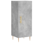 Credenza Grigio Cemento 34,5x34x90 cm in Legno Multistrato