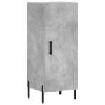 Credenza Grigio Cemento 34,5x34x90 cm in Legno Multistrato