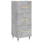 Credenza Grigio Cemento 34,5x34x90 cm in Legno Multistrato