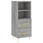 Credenza Grigio Sonoma 34,5x34x90 cm in Legno Multistrato