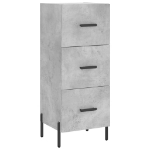 Credenza Grigio Cemento 34,5x34x90 cm in Legno Multistrato