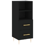 Credenza Nero 34,5x34x90 cm in Legno Multistrato