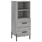 Credenza Grigio Sonoma 34,5x34x90 cm in Legno Multistrato