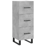 Credenza Grigio Cemento 34,5x34x90 cm in Legno Multistrato