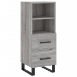 Credenza Grigio Sonoma 34,5x34x90 cm in Legno Multistrato