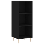 Credenza Nera 34,5x32,5x90 cm in Legno Multistrato