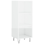 Credenza Bianco Lucido 34,5x32,5x90 cm in Legno Multistrato