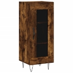 Credenza Rovere Fumo 34,5x34x90 cm in Legno Multistrato