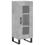 Credenza Grigio Cemento 34,5x34x90 cm in Legno Multistrato