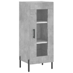 Credenza Grigio Cemento 34,5x34x90 cm in Legno Multistrato