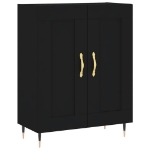 Credenza Nera 69,5x34x90 cm in Legno Multistrato