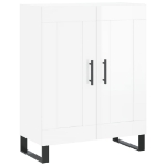 Credenza 69,5x34x90 cm in Legno Multistrato Bianco Lucido