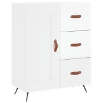 Credenza 69,5x34x90 cm in Legno Multistrato Bianco Lucido