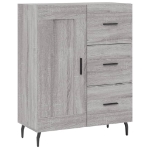 Credenza Grigio Sonoma 69,5x34x90 cm in Legno Multistrato