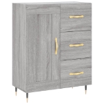 Credenza Grigio Sonoma 69,5x34x90 cm in Legno Multistrato