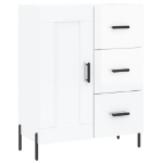 Credenza 69,5x34x90 cm in Legno Multistrato Bianco Lucido