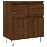 Credenza Rovere Marrone 60x35x70 cm in Legno Multistrato