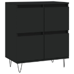 Credenza Nero 60x35x70 cm in Legno Multistrato