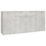 Credenza Grigio Cemento 160x36x75 cm in Truciolato