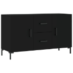 Credenza Nera 100x36x60 cm in Legno Multistrato