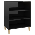 Credenza Nero Lucido 57x35x70 cm in Truciolato