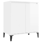 Credenza Bianco Lucido 60x35x70 cm in Truciolato