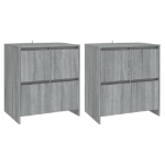 Credenze 2 pz Grigio Sonoma 70x41x75 cm in Truciolato