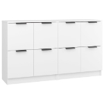 Credenze 2 pz Bianco 60x30x70 cm in Legno Multistrato