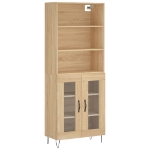 Credenza Rovere Sonoma 69,5x34x180 cm in Legno Multistrato