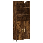 Credenza Rovere Fumo  69,5x34x180 cm in Legno Multistrato