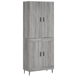 Credenza Grigio Sonoma 69,5x34x180 cm in Legno Multistrato