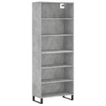 Credenza Grigio Sonoma 69,5x32,5x180 cm Legno Multistrato