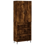 Credenza Rovere Fumo  69,5x34x180 cm in Legno Multistrato