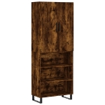 Credenza Rovere Fumo  69,5x34x180 cm in Legno Multistrato