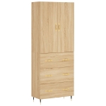 Credenza Rovere Sonoma 69,5x34x180 cm in Legno Multistrato