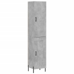 Credenza Grigio Cemento 34,5x34x180 cm in Legno Multistrato