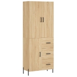 Credenza Rovere Sonoma 69,5x34x180 cm in Legno Multistrato