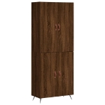 Credenza Rovere Marrone 69,5x34x180 cm in Legno Multistrato