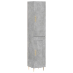 Credenza Grigio Cemento 34,5x34x180 cm in Legno Multistrato