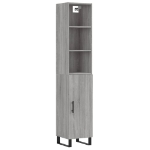 Credenza Grigio Sonoma 34,5x34x180 cm in Legno Multistrato